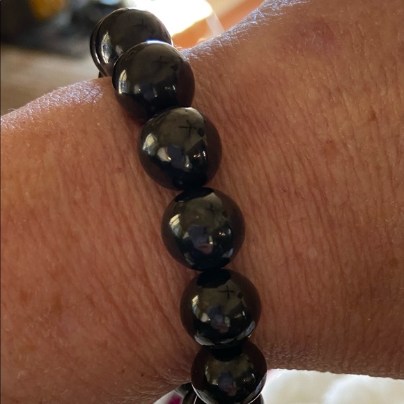 NWT Shungite Bead Bracelet! 11-13mm 187.5ctw!!! - Picture 3 of 5